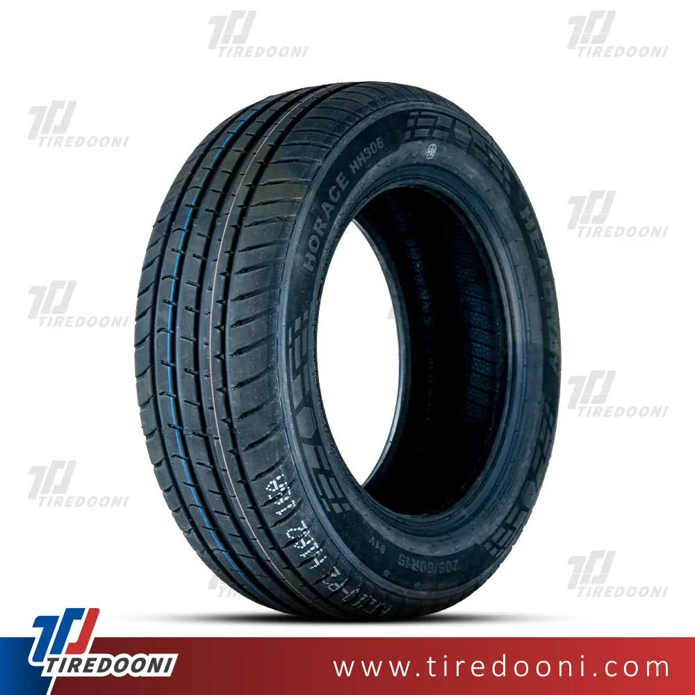 لاستیک خودرو هدوی سایز 185/70R13 مدل گل HH306